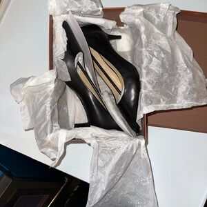 Coach Black Lacey Leather Pumps Heels